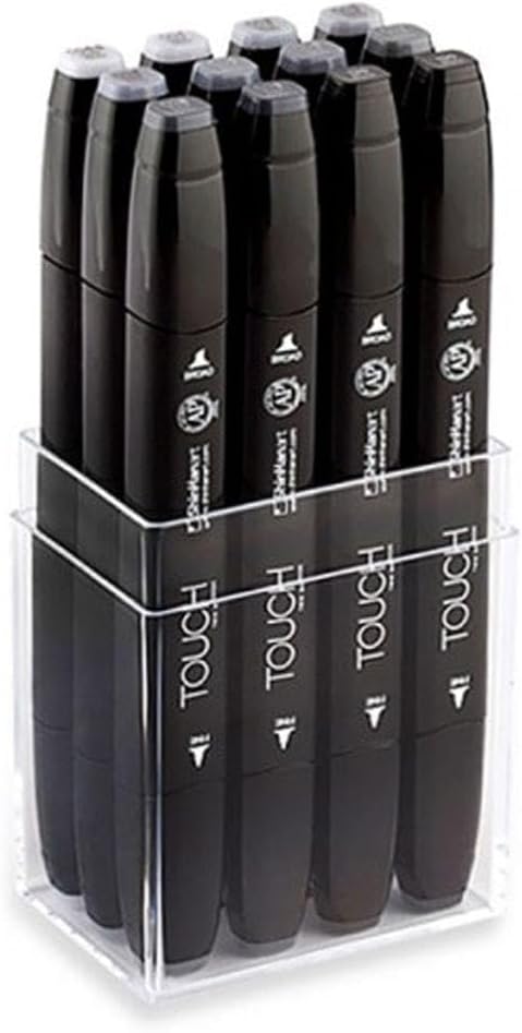 ShinHan Touch Twin Art Marker Set of 12 Cool Grey Colors