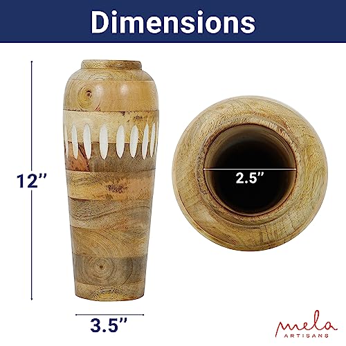 Mela Artisans AZVS2001 Rajiv Large Wood Vase thumb #1