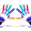 LED Gloves,LED Gloves for Kids Teen and Adults Gifts,LED Finger Gloves,Finger Light Gloves,The Toys for 9-12 Year Old Boys Girls,Light Up Gloves Have 5Color/6Mode,in Halloween Chrismas Party