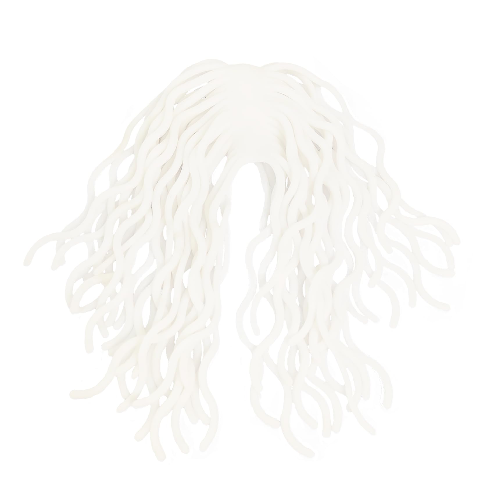 Eupheng 240 Legs in Pack Squirmy Wormy Soft Worm Body Soft Worm Silicone Wiggly Fly Tying Materials Multiple Colour (Pure White)