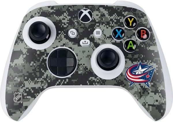 Skinit Decal Gaming Skin Compatible with Xbox Series S Controller - Officially Licensed NHL Columbus Blue Jackets Lineup Design