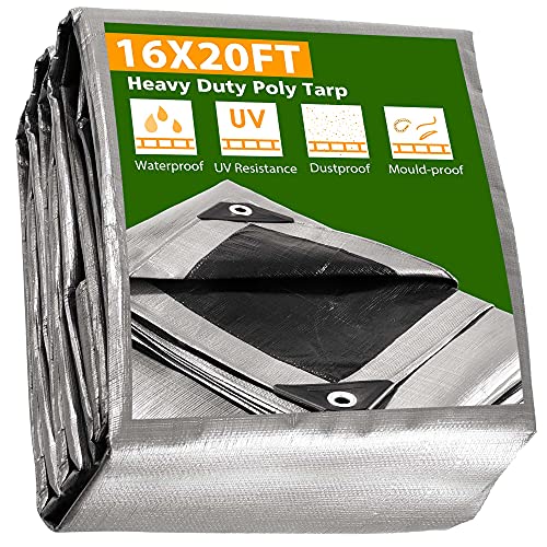 Super Sale 🛒 Yescom 16x20Ft 14 Mil Heavy Duty Reinforced Poly Tarp Reversible Waterproof Tarpaulin UV Resistant Ground Sheet Cover 70% Off Everything Yescom 16x20Ft 14 Mil Heavy Duty Reinforced Poly Tarp Reversible Waterproof Tarpaulin UV Resistant Ground Sheet Cover