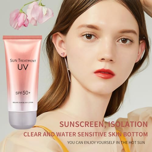 Image of Sunscreen Lotion SPF 50 PA++++ Broad Spectrum UVA /UVB Protection, Lightweight Non-Greasy, Face & Body Sun Cream for All Skin Types