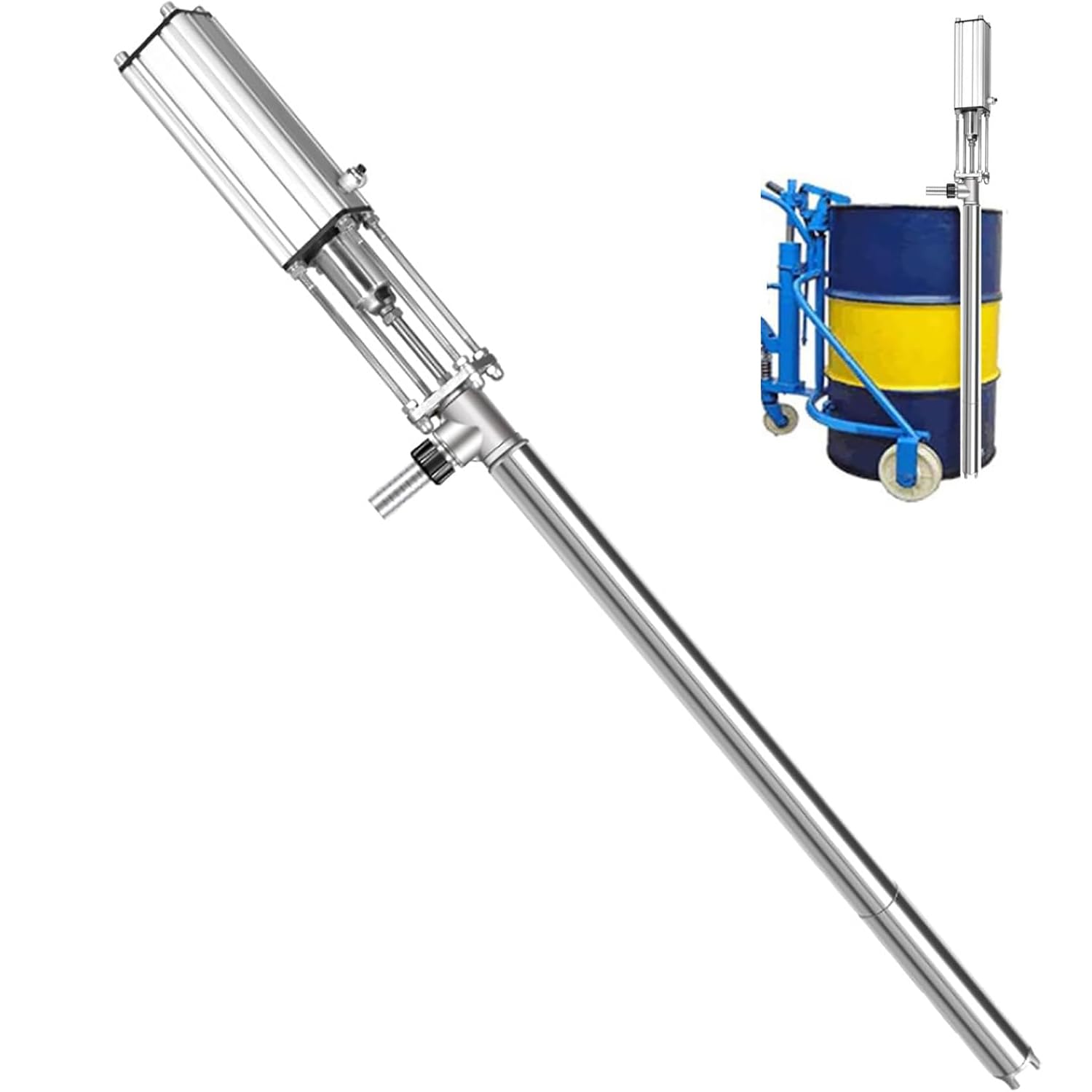 Pneumatyczna pompa chemiczna, zasilana powietrzem pompa olejowa ze stali nierdzewnej, do wysokich temperatur, wysokiej lepkości, silnej korozji i płynów jadalnych