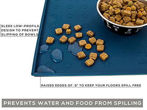 Humble Pet Food Mat Feeding Tray - Non-Slip, Anti-Spill, Raised Dog Food Mat, Easy Clean Waterproof - Premium Quality… - Image 4