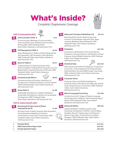 Image of Arihant All in One Artificial Intelligence (Code 417) Class 10 for CBSE Exam 2026-27 | NCERT Based Complete Theory, Practice Exercises, CBQs, A-R, Sample Papers & Mind Maps | Revised Edition