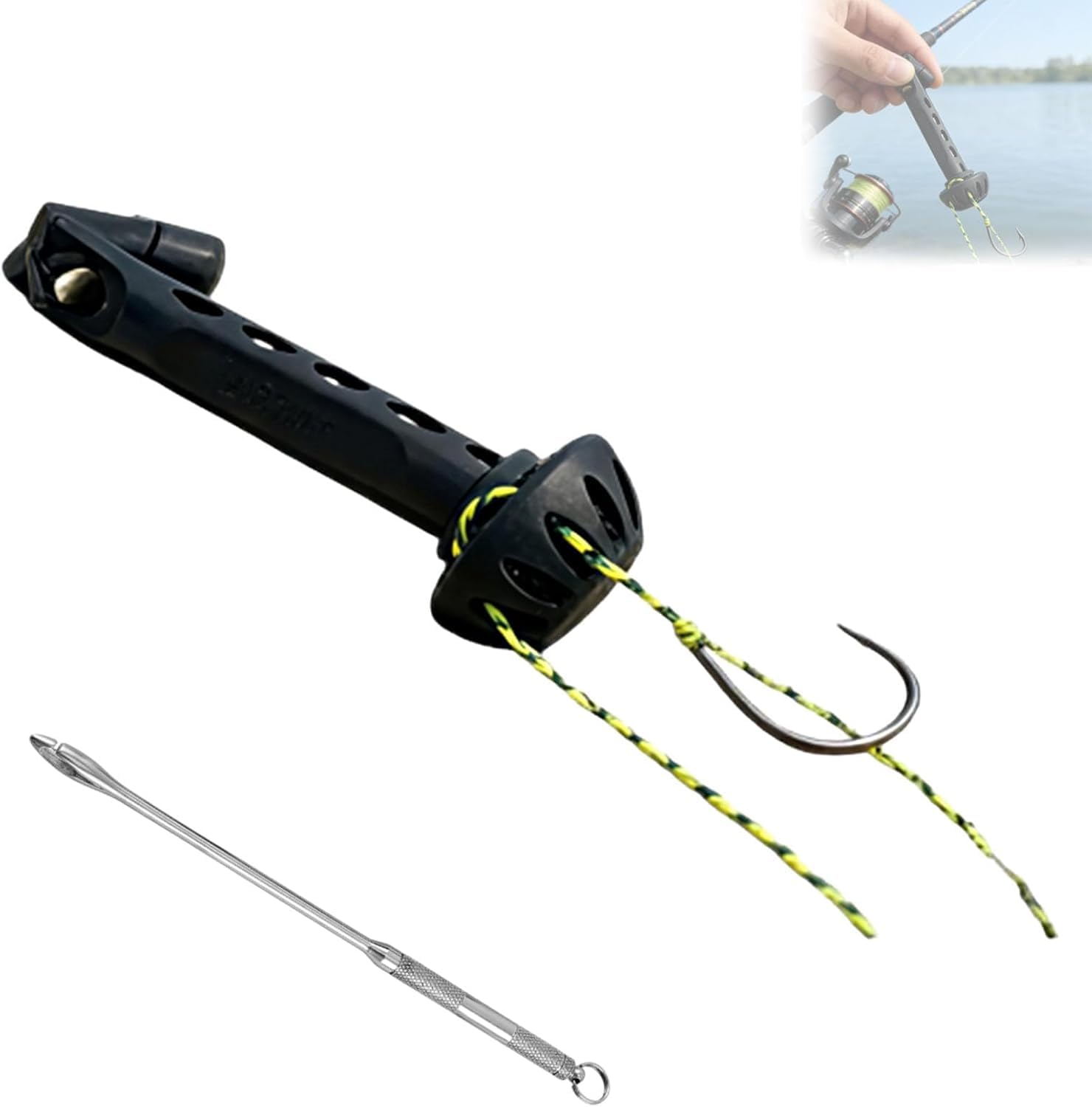 Magnetic Fly Fishing Knot Tool, Fly Threader Tool with Cone Tip for Small Hook Rigging, Quick Knot Tying Tools for Tippet Line, Compact Fly Fishing Accessories for Anglers