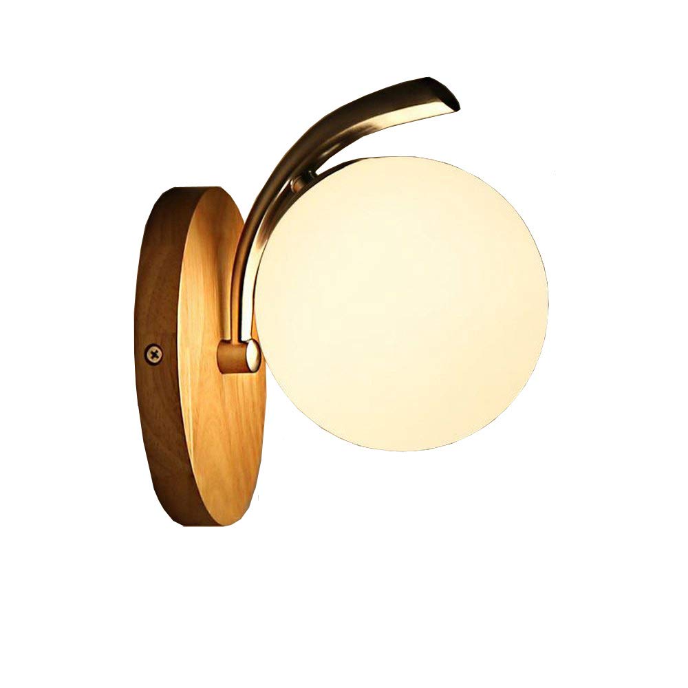 Cinese ovale base in legno, lampada da parete per camera da letto, camera da letto, specchio da parete anteriore, cabinet, illuminazione da parete (una testa)