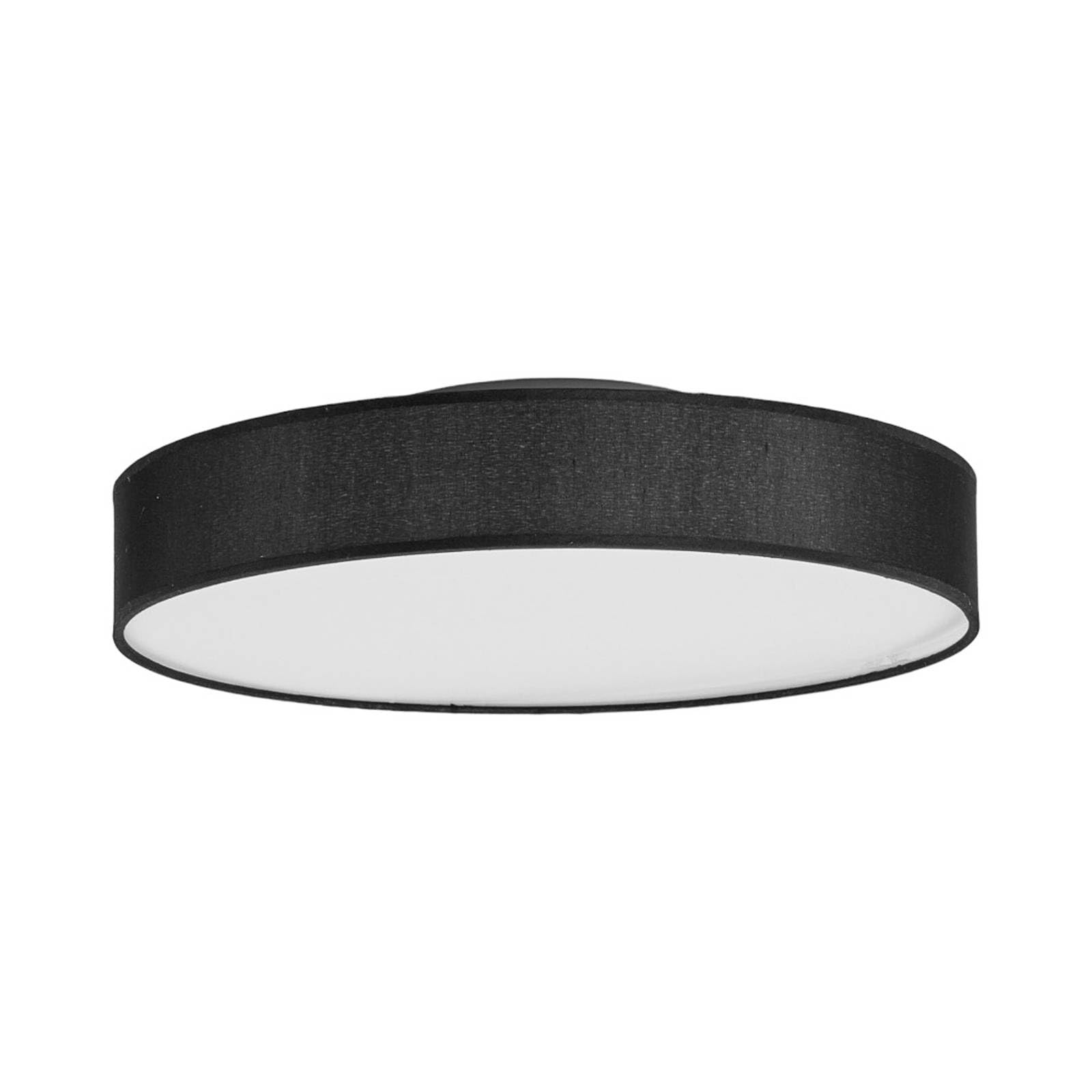Lindby Ceiling Light Saira (Modern) in Black Made of Textile for e.g. Living Room & Dining (1 Light Source,) from Ceiling lamp,