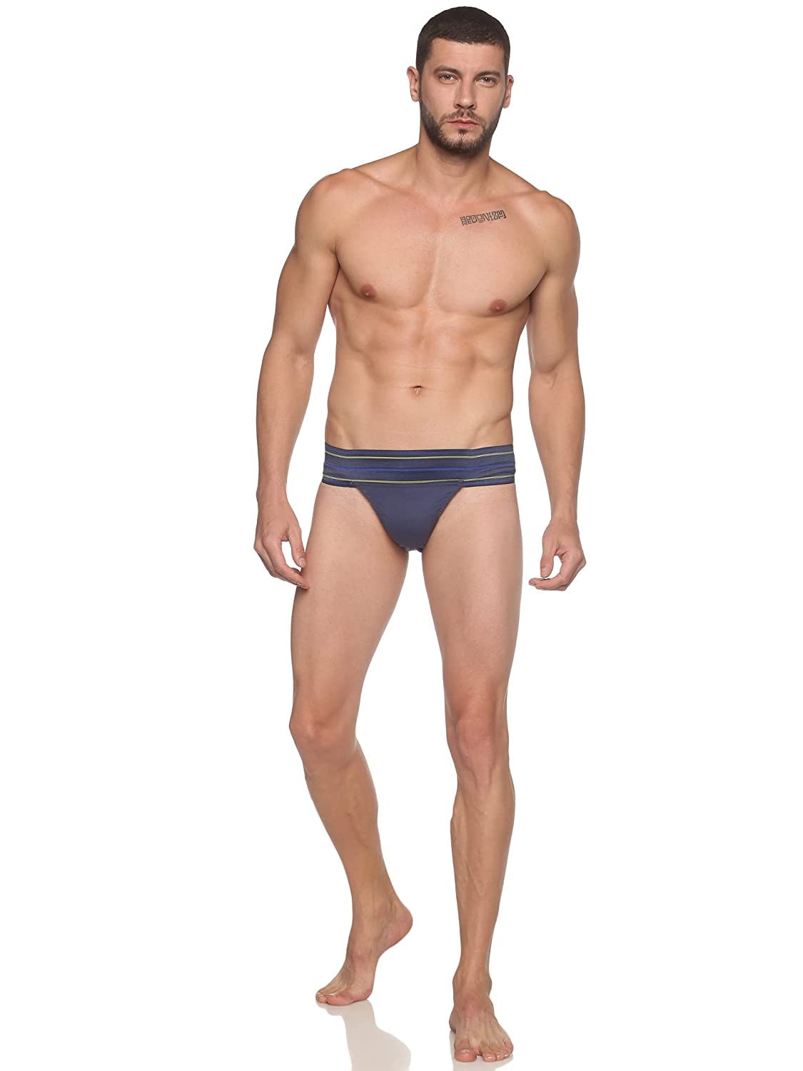 SAMEER SALES - Mens Brief Athletic JP Cotton Stretchable Supporter Back Covered with Cup Pocket for Workout and Sports Quick Dry Moisture Wicking Underwear (XL, Blue)