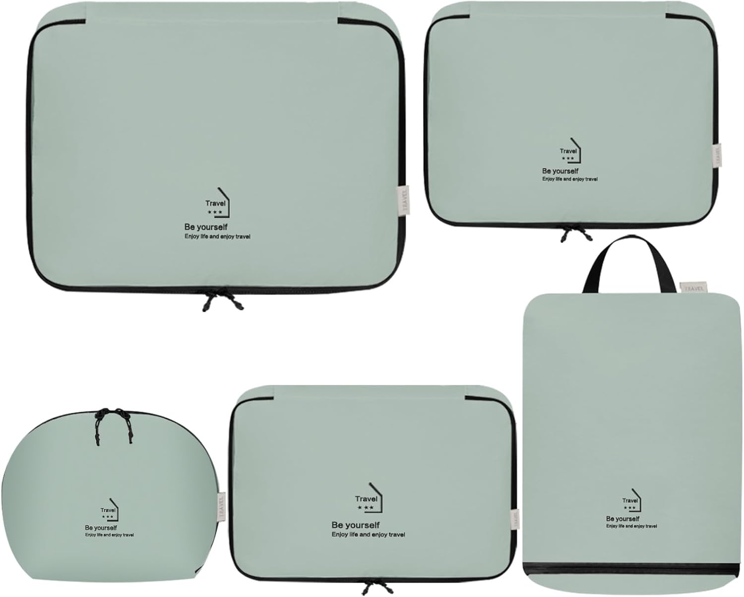 Packing Cubes for Travel, Various Sizes Luggage Organizer Bags with Double Zipper, Durable Space Saver Bags Travel Essentials (5 Set, Grey)