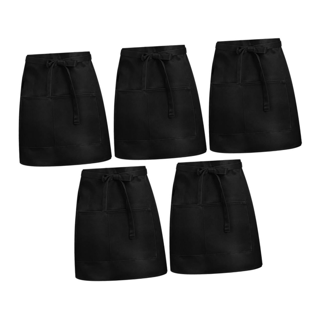 Cabilock 5 Piezas Delantal de Cintura para y Camareras Elegante para Cafeterías y Restaurantes Correa Larga para