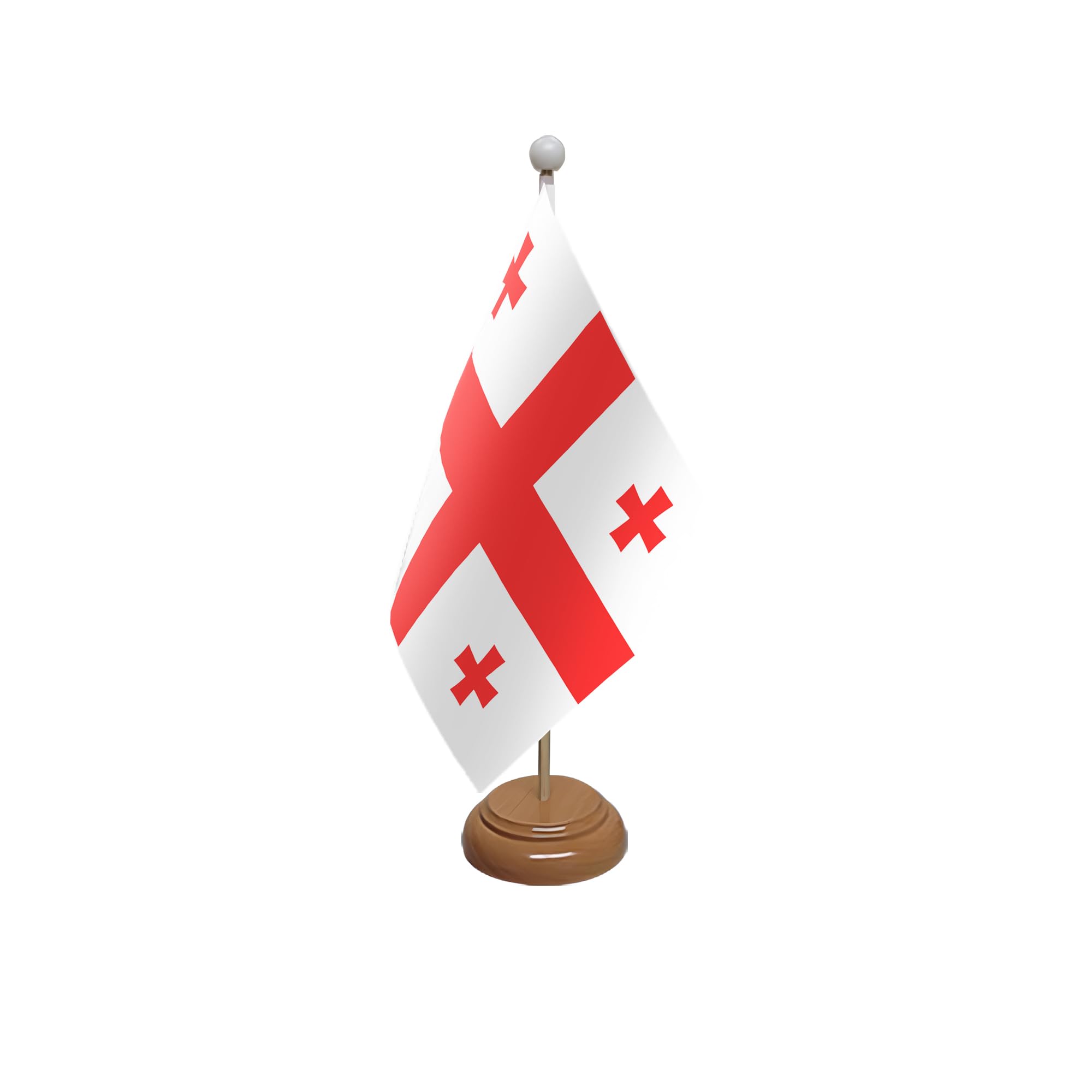 Flagtex Georgia Republic New Wooden Table Flag With Wooden Base