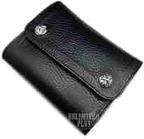 小物 Chrome Hearts Wave Wallet Leather\"Black\" CHROME HEARTS Wave Wallet Long Wallet – Trip