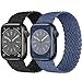 Produktbild 2 Pack Geflochtenes Solo Loop Kompatibel mit Apple Watch Armband 42mm 44mm 45mm 49mm,Dehnbare Verflochtenen Sport Ersatzband für Nylon Band für iWatch Ultra Serie 9/8/7/6/5/2,SE,Damen,Herren,Type-B,M