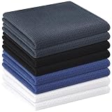 Mordimy 100% Cotton Waffle Weave Dish Cloths, 8-Pack Super Soft and Absorbent Dish Towels Quick Drying Dish Rags, 12 x 12 Inches, Mixed Color