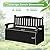 Greesum 70 Gallon Outdoor Storage Deck Box with Armrest Bench Lockable, Waterproof and UV Resistant, Suitable for Garden, Pool, Patio, Black