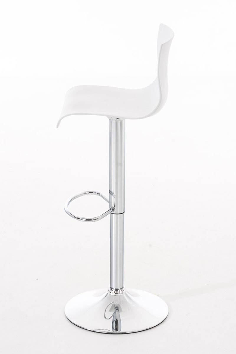 CLP 2 Sgabelli Alti Hover in Polipropilene I Set 2 Sgabelli Bar Design Regolabile 59-80 CM I Sedie Sgabello Girevole, Colore:Bianco