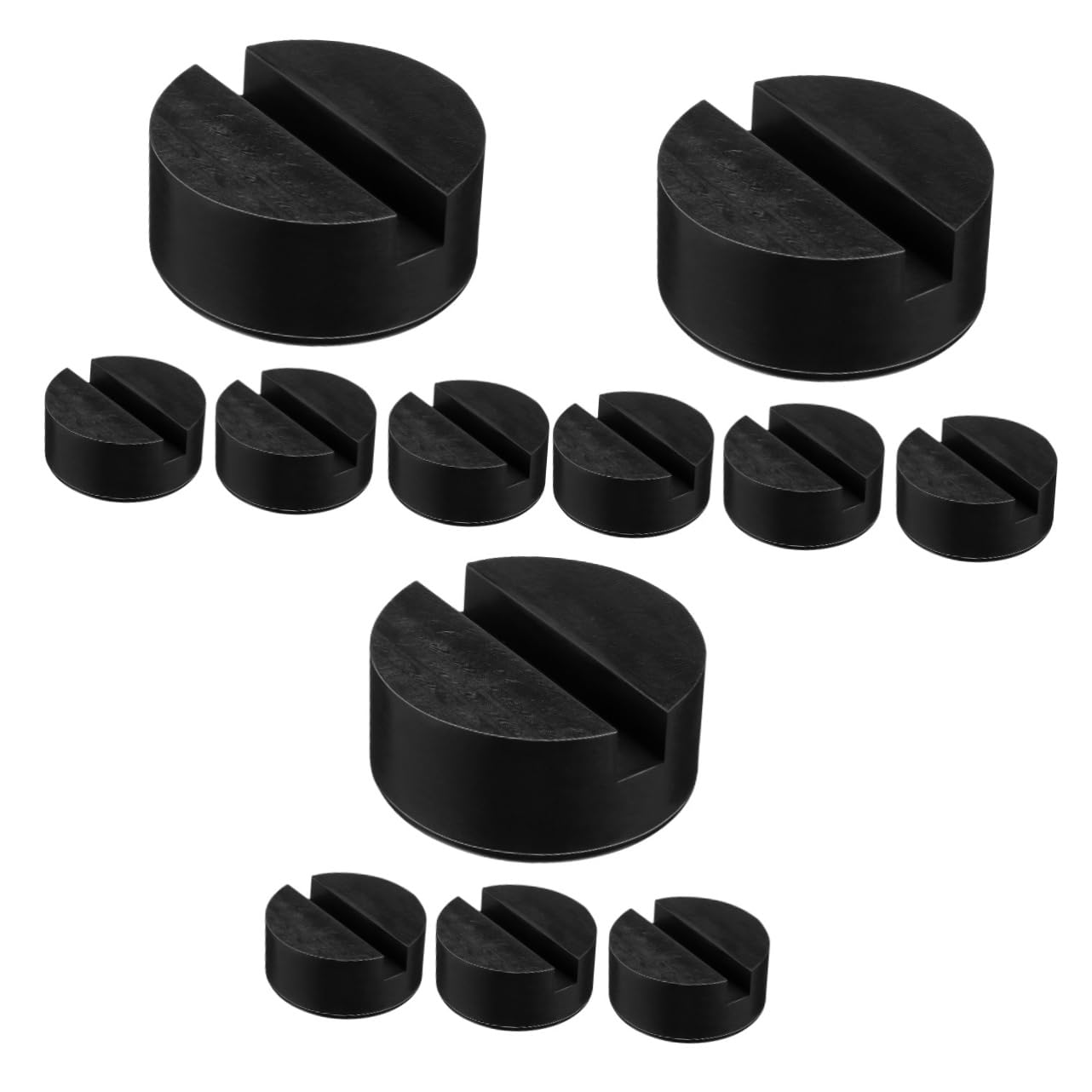 Cabilock 3 Set Blocco Di Gomma Gomme Cavalletto Veicolo Martinetto Per Auto Sollevatore Pastiglie Jack Pad Martinetti Per Jack Da Pavimento Accessori Gomma Da Cancellare Nero 4 Pezzi * 3