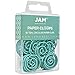 JAM PAPER Circular Paper Clips - Round Paperclips - Teal - 50/Pack