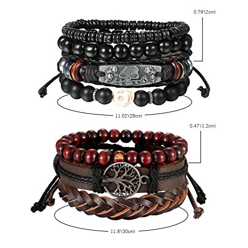 Aroncent, 2 bracciali da uomo e da donna, alla