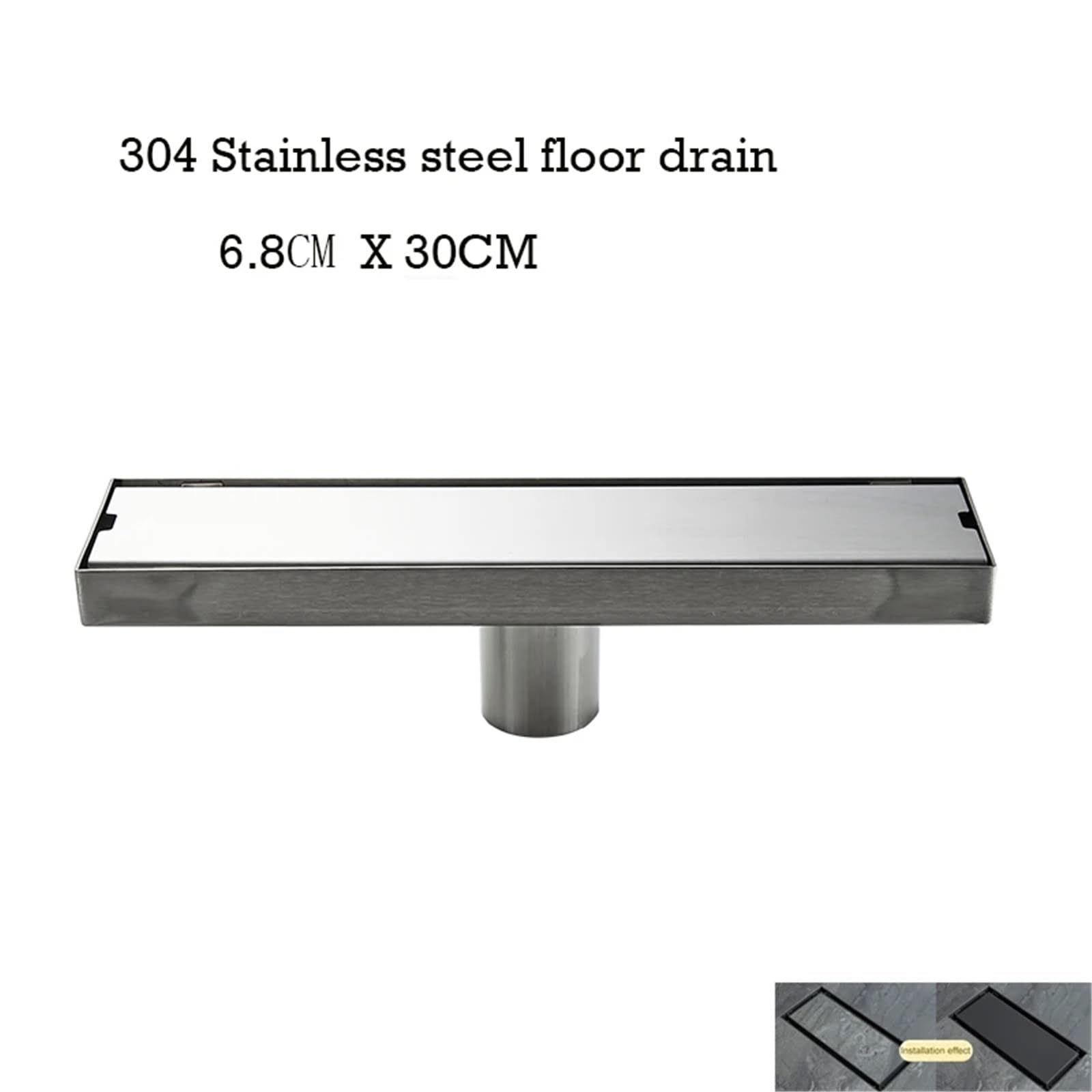 Rejilla Desague Ducha Desagüe de Suelo baño Invisible, Filtro residuos Cuadrado 20-120CM, Drenaje antiolor, colador Ducha, Accesorios Cocina(Brush 30 cm)