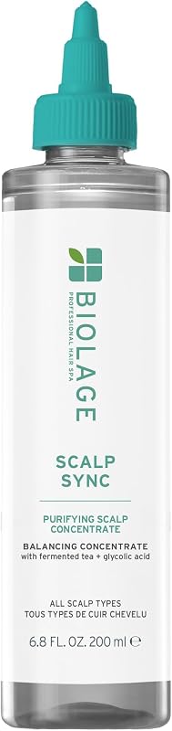 Scalp Sync Purifying Concentrate – For All Scalp Types, 6.8 Fl Oz | Fermented tea blend, glycolic acid, exfoliating, clarifying, removes buildup, refreshing