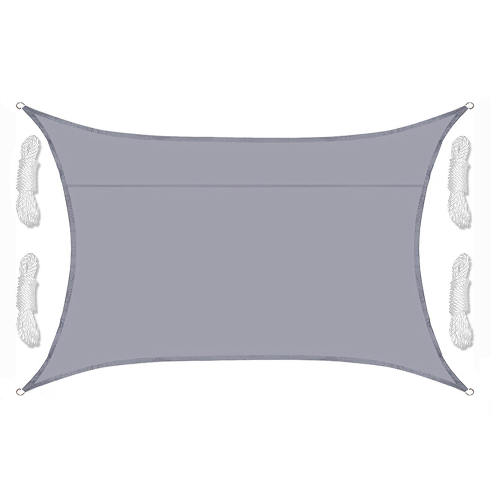 Voile d'ombrage rectangulaire gris 4x5m imperméable pour terrasse