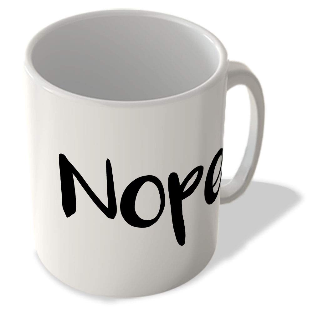 Mcmug White - Nope - Mug, Ceramic, 11Fl.oz.