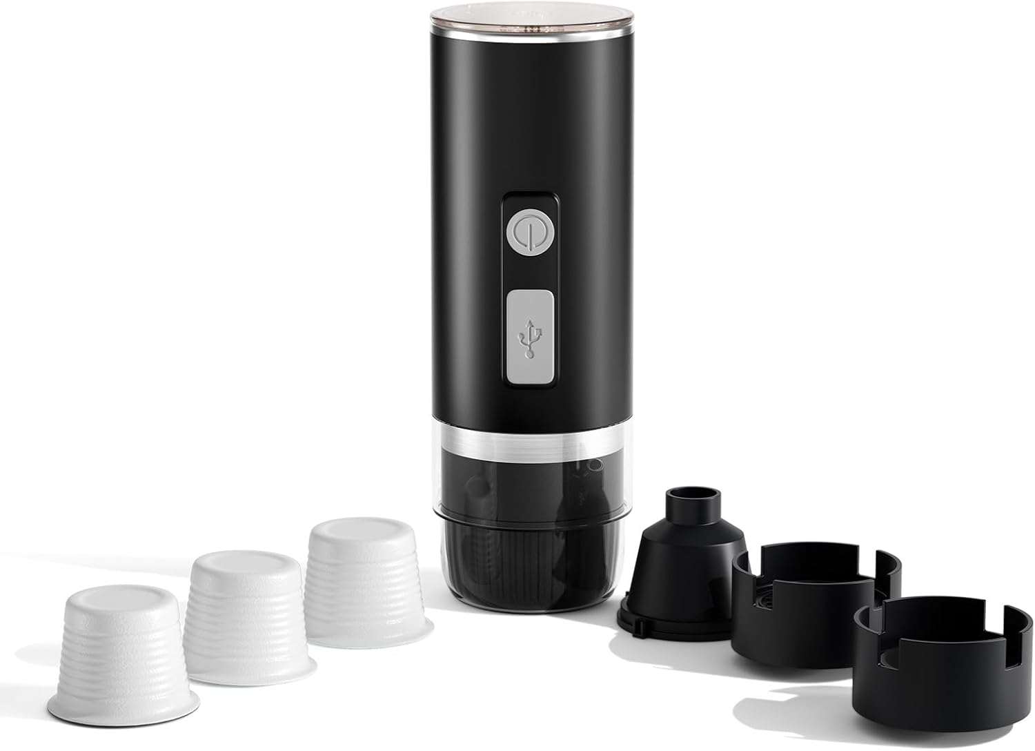 Tanniws Macchina caffè portatile espresso Macchina per caffè da viaggio per campeggio 4 minuti Riscaldamento Espresso Elettrica Portatile Macchina espresso da Viaggio, Campeggio