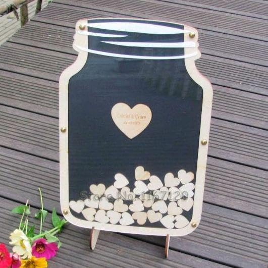 ウェディング ゲストブック ハートドロップス 70-100名様用 Amazon.co