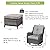 Rilyson Wicker Patio Furniture Set - 4 Piece Rattan Outdoor Sectional Conversation Sets with 2 Swivel Rocking Chairs,2 Ottomans for Porch Deck Garden(Mixed Grey/Grey)