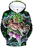 Dragon Ball 3D gedruckte Hoodies Herren Anime Son Goku Street Pullover Manga Dragonball Broly Vegeta Super Saiyan Sport Pullover Sweatshirts, 14 Dball, XL