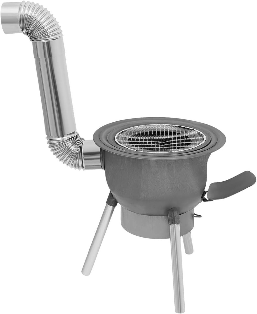 Outdoor Wood Burning Stove, Heavy Duty Firewood Burning Rocket Stoves with Chimney Pipe Portable Heating & Cooking Hot Tent Stove for Camping Hunting Ice Fishing Backpacking