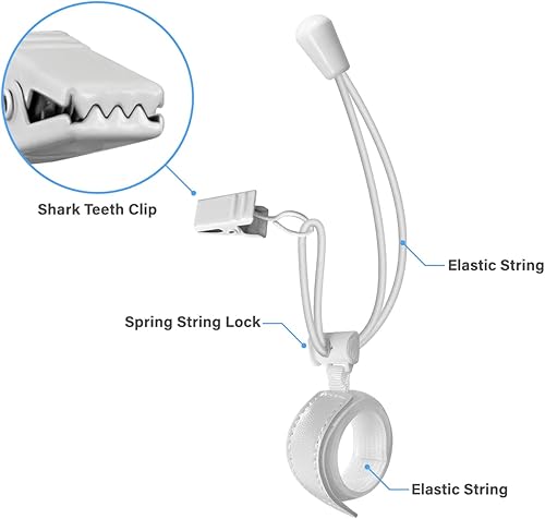 Miniatura 5 de LimoStudio AGG3364 - Clip elástico para telón de fondo de color blanco, longitud ajustable, tela de lona de papel de fondo, eliminación de arrugas,