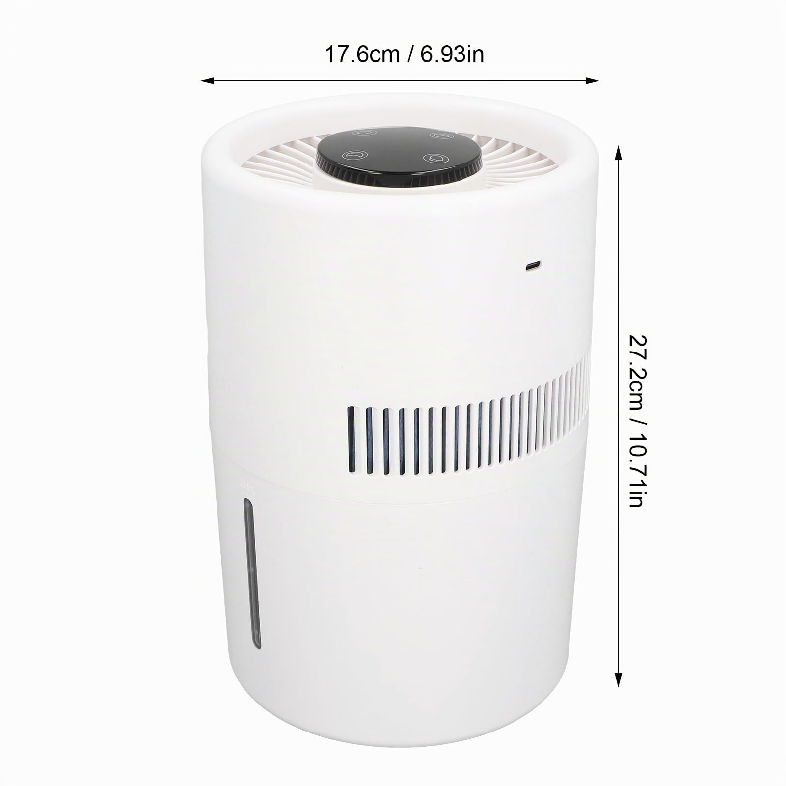 Purificador de aire y humidificador 2 en 1, 5 W, tanque de agua de 4 L, difusor de aromaterapia de escritorio para oficina y habitación, funcionamiento silencioso