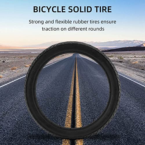 Hausdec 16 Inch 16 x 1.75 Bicycle Solid Tires Bicycle Bike Tires 16 x 1.75 Black Rubber Non- Tires Cycling Tyre - Image 4
