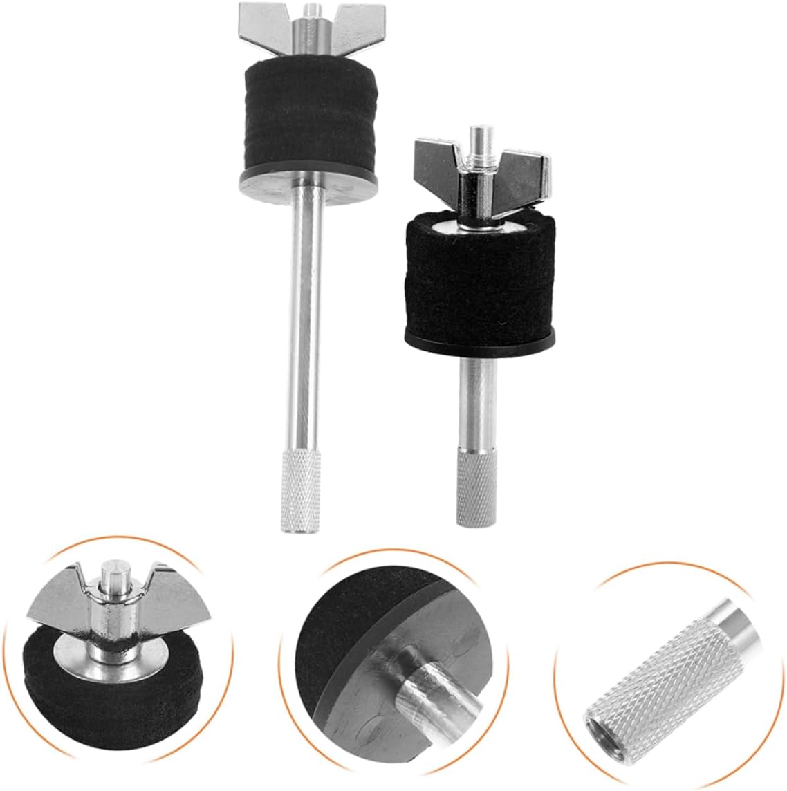 SUPVOX 2pcs Alloy Cymbal Stacker Holder Durable Boom Arm Attachment for Drum Accessories Space-saving Design for Multiple Cymbals Stable Installation with Felt Materials for Musicians