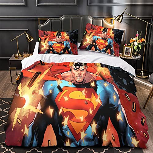 Funda nórdica de Superman Impresa en 3D con Fundas de Almohada Juego de Cama con Estampado de...