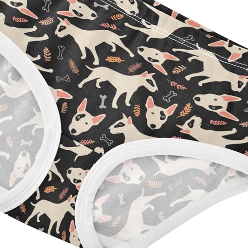 Girls' Underwear Bull Terrier Cotton Stretch Comfort Toddler Panties4