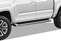 Vista 13 de APS Estribos de 5 pulgadas, color negro, compatibles con Toyota Tacoma 2005-2023 de doble cabina de tripulación de acero inoxidable