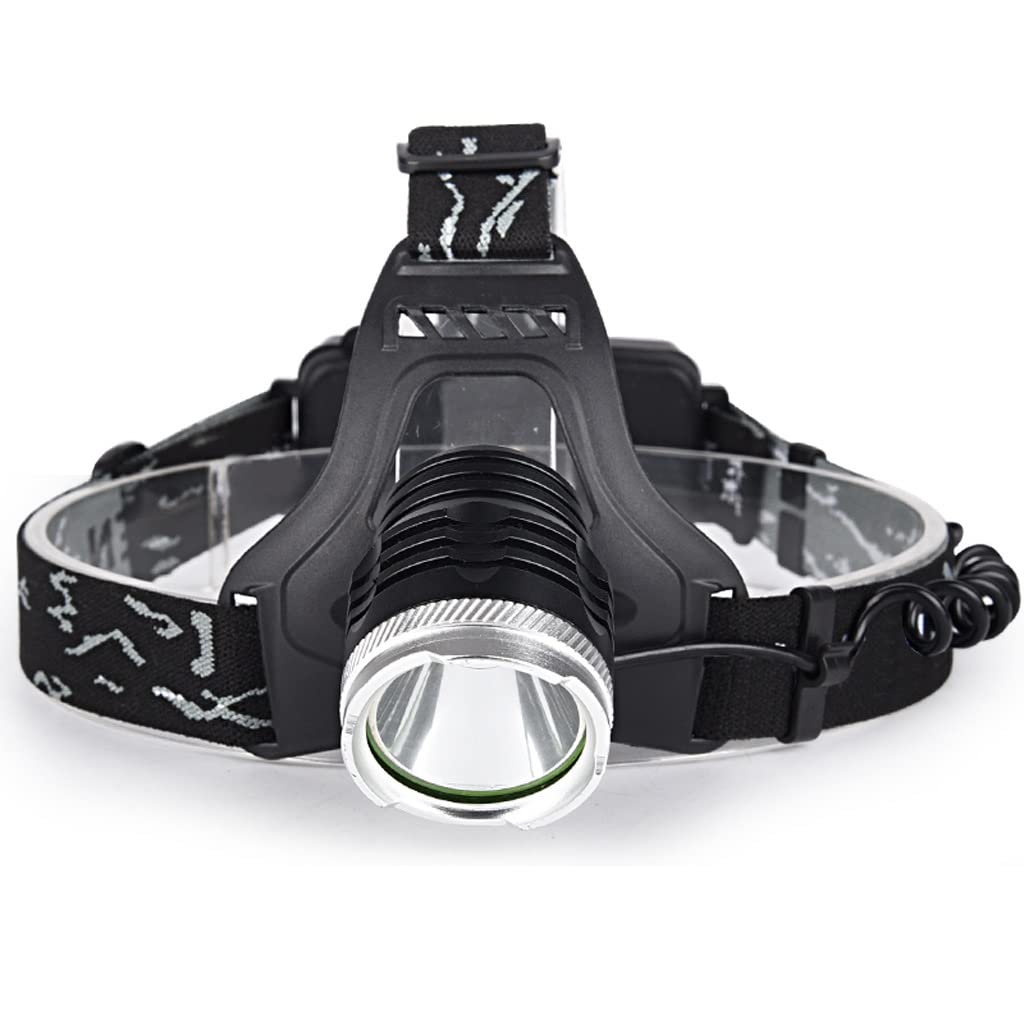 Linterna LED Recargable, liviana Linterna Linterna Linterna Luz fuerte Carga Mini linterna montada en la cabeza Pesca Pesca al aire libre Lámpara de minero de largo alcance (Color : Black)