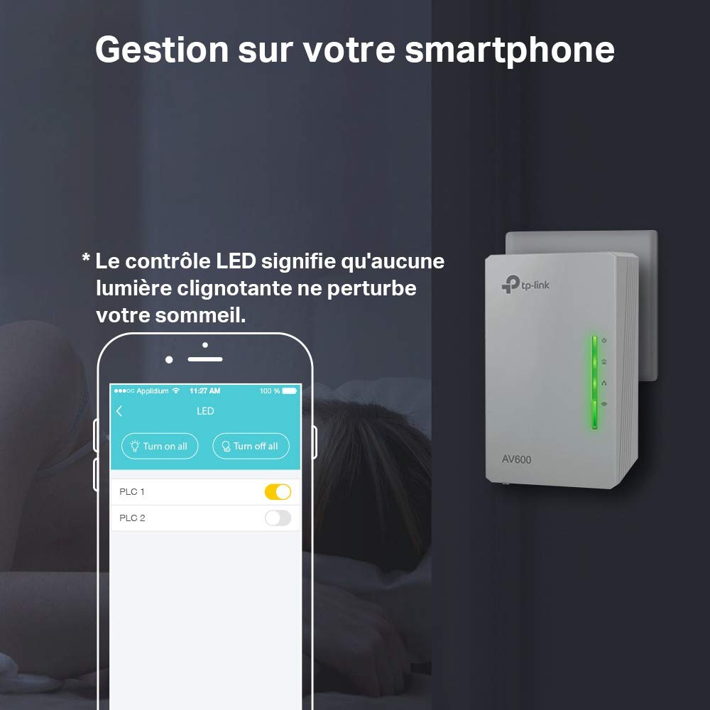 TP-Link CPL AV600 Wi-Fi 300 Mbps, 2 Ports Fast Ethernet, Pack de 2 CPL (TL-WPA4225KIT)