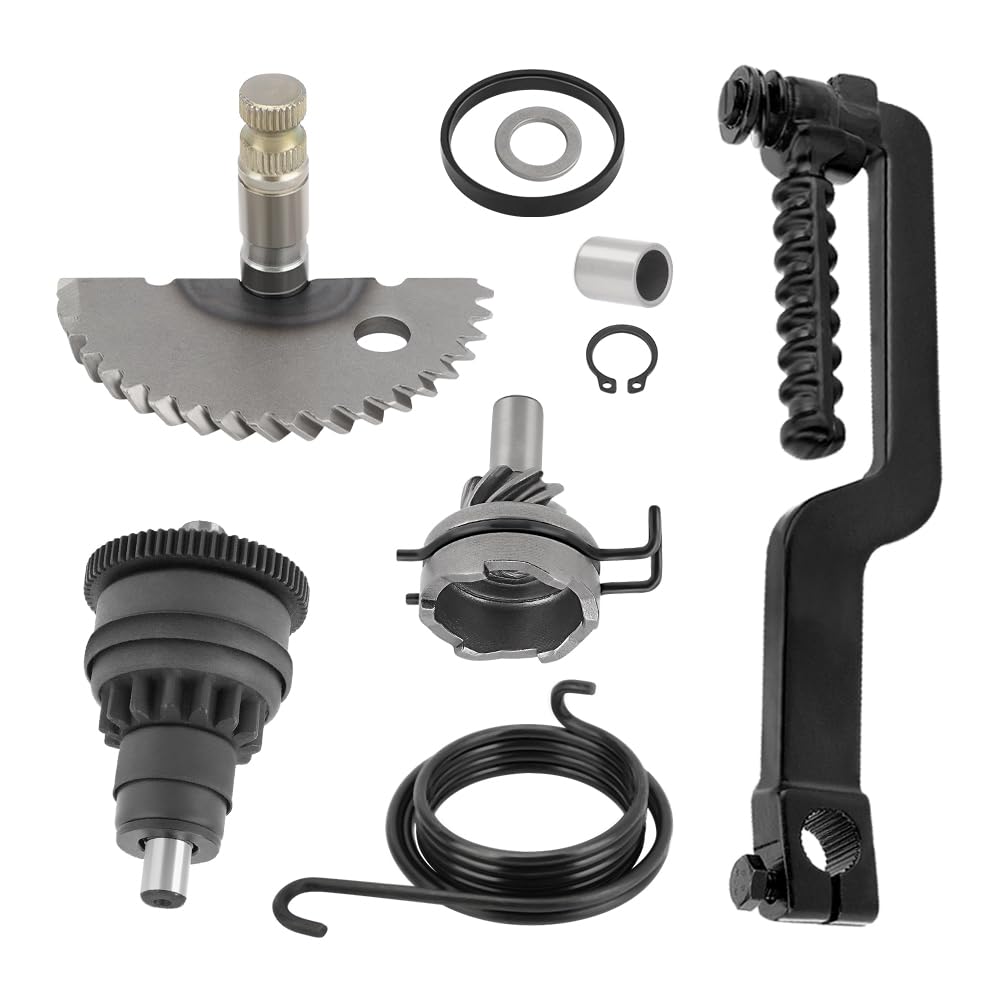 Kit démarrage kick pour GY6 49 50 139QMB Moteur cyclomoteur ATV Scooter | pour Yama-ha YZ 125 YZ250F WR250F, avec arbre de kick, secteur denté, pignon démarrage, ressort rappel levier kick