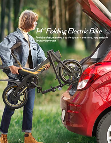 Sailnovo Electric Bicycle, 14'' Electric Bike For Adults And Teenagers With 18.6Mph Waterproof Folding Electric Bike With Removable 36V 10.4Ah Lithium-Ion Battery Throttle & Pedal Assist #TOP7