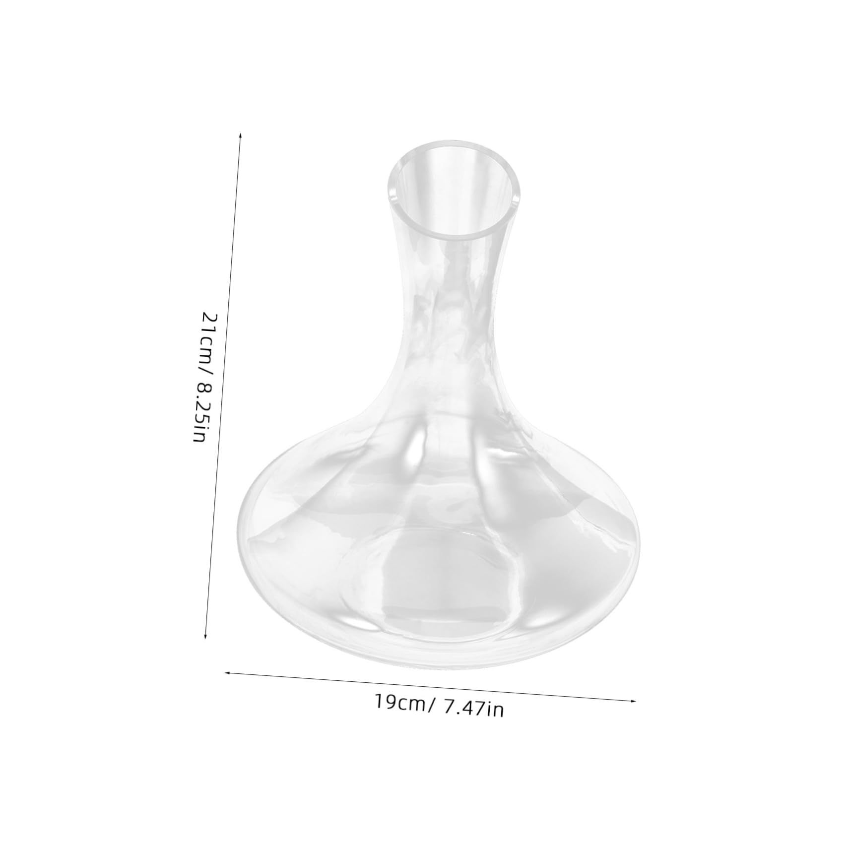MUCKLILY 1Pc Transparent Wine Decanter Creative Inclined Mouth Wine Separator Simple Design for Home Use Wine Container for Entertaining and Elegant Serving