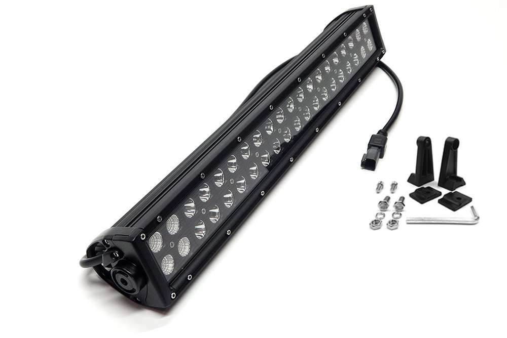 " 75020 20"" LED Light Bar (Face Str, Dbl Row, Combo Flood/Beam 120w/DT Harness 79900/9,600 Lumens)", black series