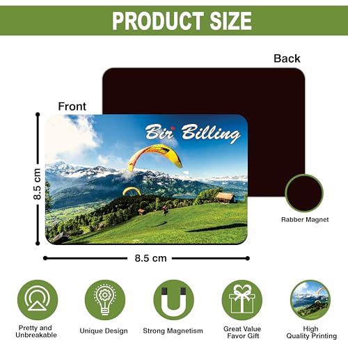 Image of Elegant Fridge Magnet with Themes |Rectangular Size Refrigerator Magnet with Magnetic Rubber Back | Pack of 1, 8.6cm X 5.4cm (Bir Billing)