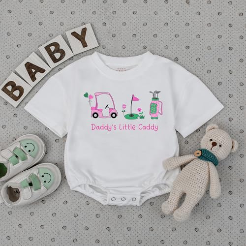 Daddy's Little Caddy Outfit Girl Baby Romper-One Year 1st 6-12 Months Bodysuit Bubble Gifts Newborn Toddler Infant2