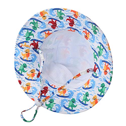 Image of Home Prefer UPF50+ Wide Brim Sun Hat Boys Girls Sun Protection Hat Zoo Beach Swim Safari Bucket Hat for Baby Toddler Kid